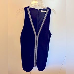 Lush black V neck cocktail dress